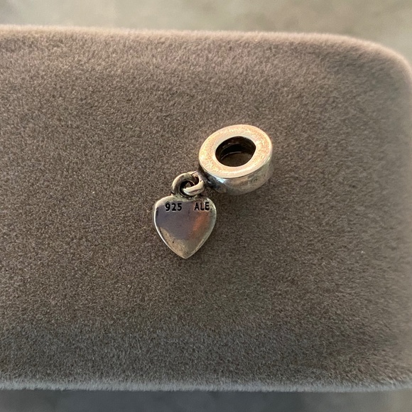 ❤️ Pandora Retired  Heart Dangle Charm Sterling Silver 790373 - Picture 4 of 6
